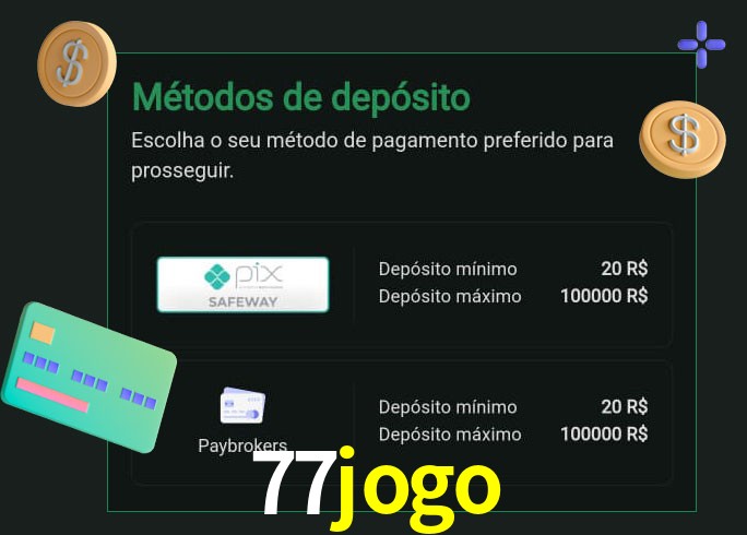 O cassino 77jogo oferece uma grande variedade de métodos de pagamento